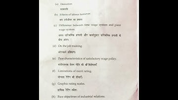 MDU DDE b.com sem 4 human resource management-II previous year question paper