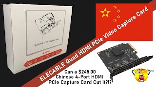 DrBill.TV Special - PART 1 - ELECABLE PCIe 4-Port HDMI Video Capture Card Install and Test!