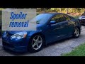 02 Acura RSX type S: how to remove the factory spoiler