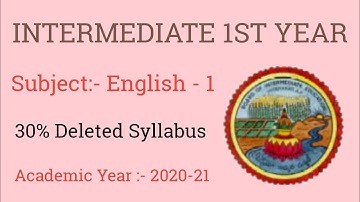 AP Intermediate 1st Year English 30% Deleted Syllabus Information in This Video | TTW