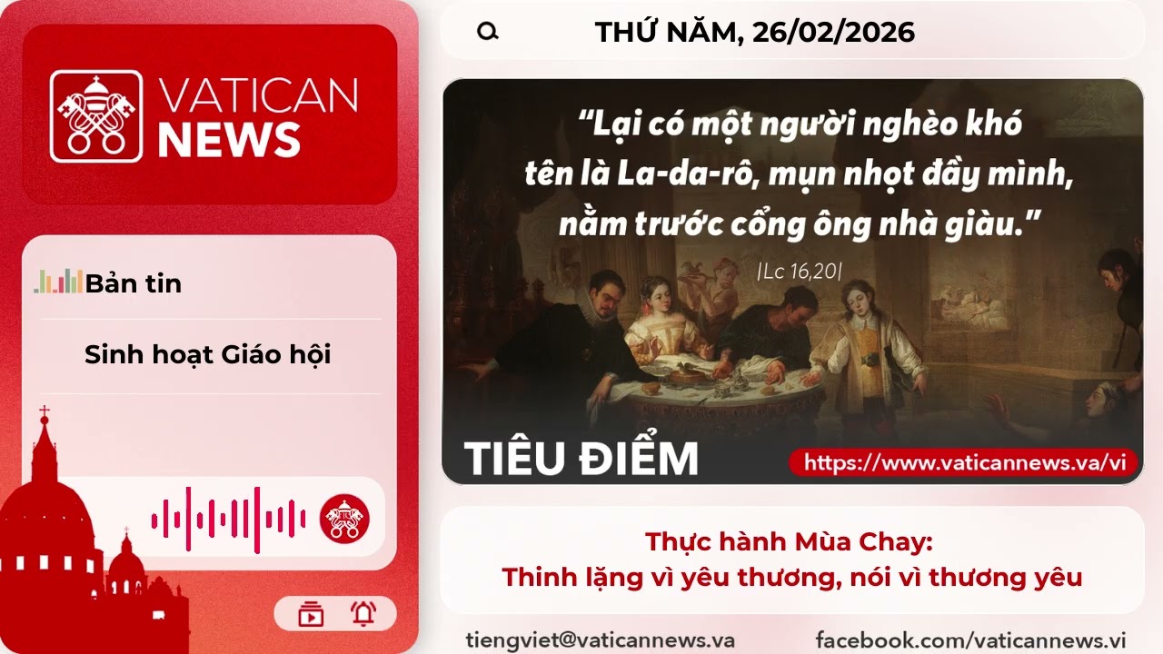 Radio thứ Năm 26/02/2026 - Vatican News Tiếng Việt