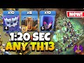 Th13 Yeti Witch Attack With 8 Earthquake Spell !! Best Th13 Attack Strategy in Clash of Clans 🔥