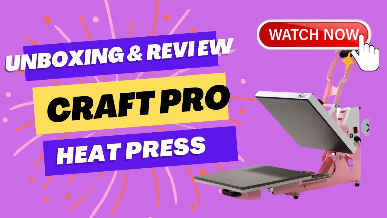 HEAT PRESS NATION CRAFTPRO PINK HEAT PRESS UNBOXING AND REVIEW: MY HUSBAND  SURPRISED ME! 