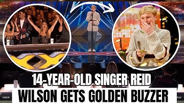 14-Year-Old Singer Reid Wilson Gets Golden Buzzer and Leaves Everyone Ecstatic! #foryou