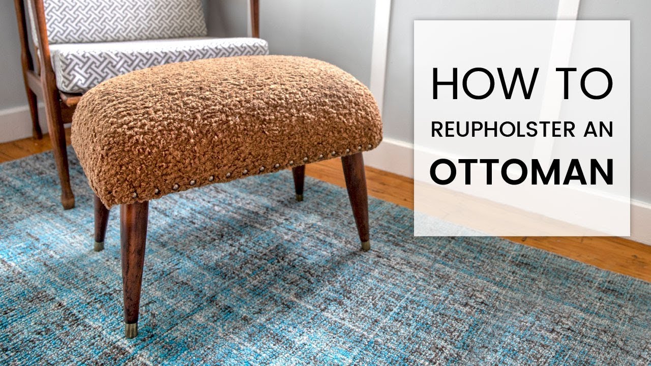 How to reupholster a simple footstool