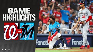 Nationals vs. Marlins Game Highlights (4\/28\/24) | MLB Highlights