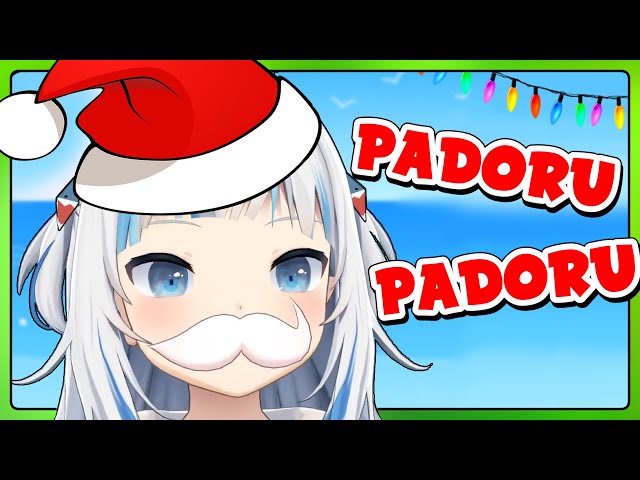 Gura: It's officially Christmas! *padoru, padoru* class=