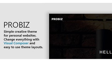 Probiz - Minimal WordPress Personal Portfolio Theme | Themeforest Website Templates and Themes