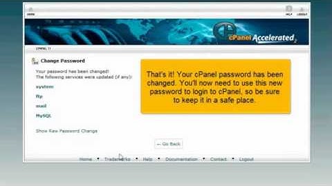 How to change the password of your cPanel account   cPanel Video Tutorial   Part10hw
