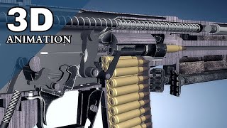 3D Animation: How the Legendary Galil Machine Gun Works