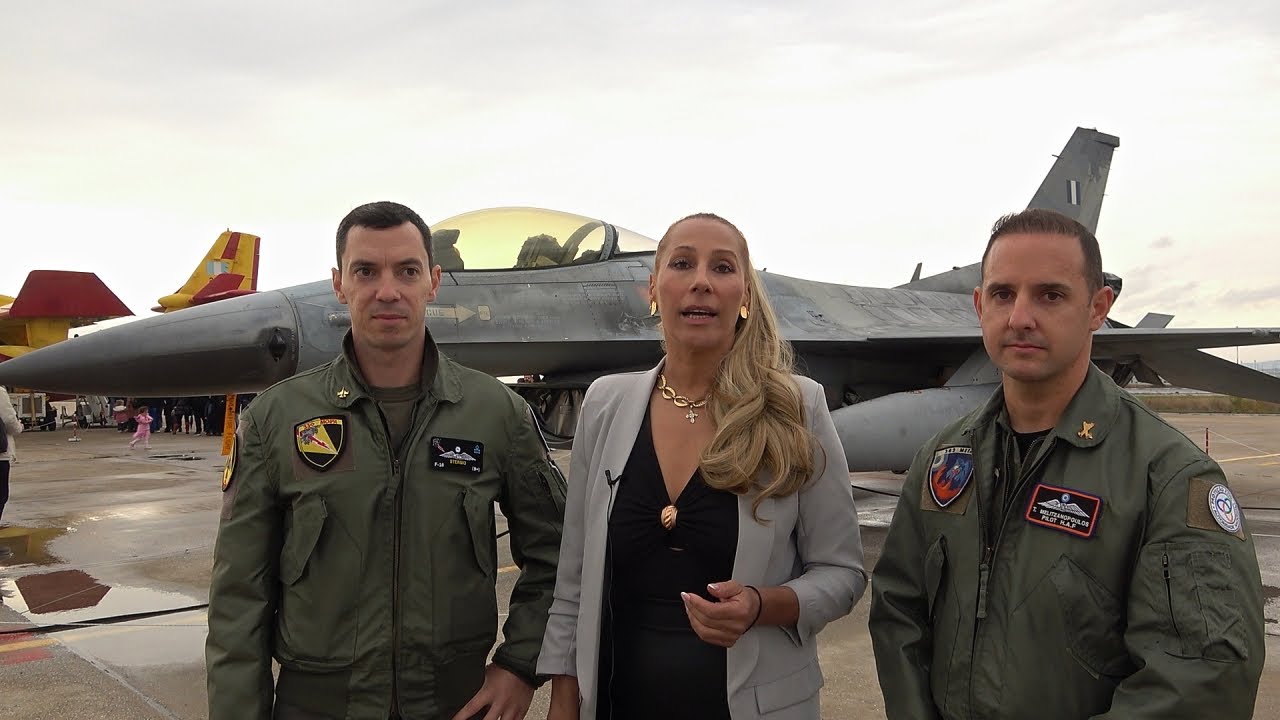 Η δημοσιογράφος Ιωάννα Κασίδη στην 113 Πτέρυγα Μάχης