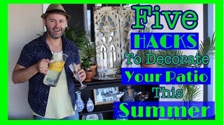 5 Hacks To Decorate Your Patio This Summer \/ Small Patio Decor Ideas On A Budget ( 2018)