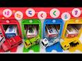 はたらくくるま☆カラフルなガレージと『働く車のミニカー』であそぶぞ☆Check out the miniature cars that came out of the colorful garage