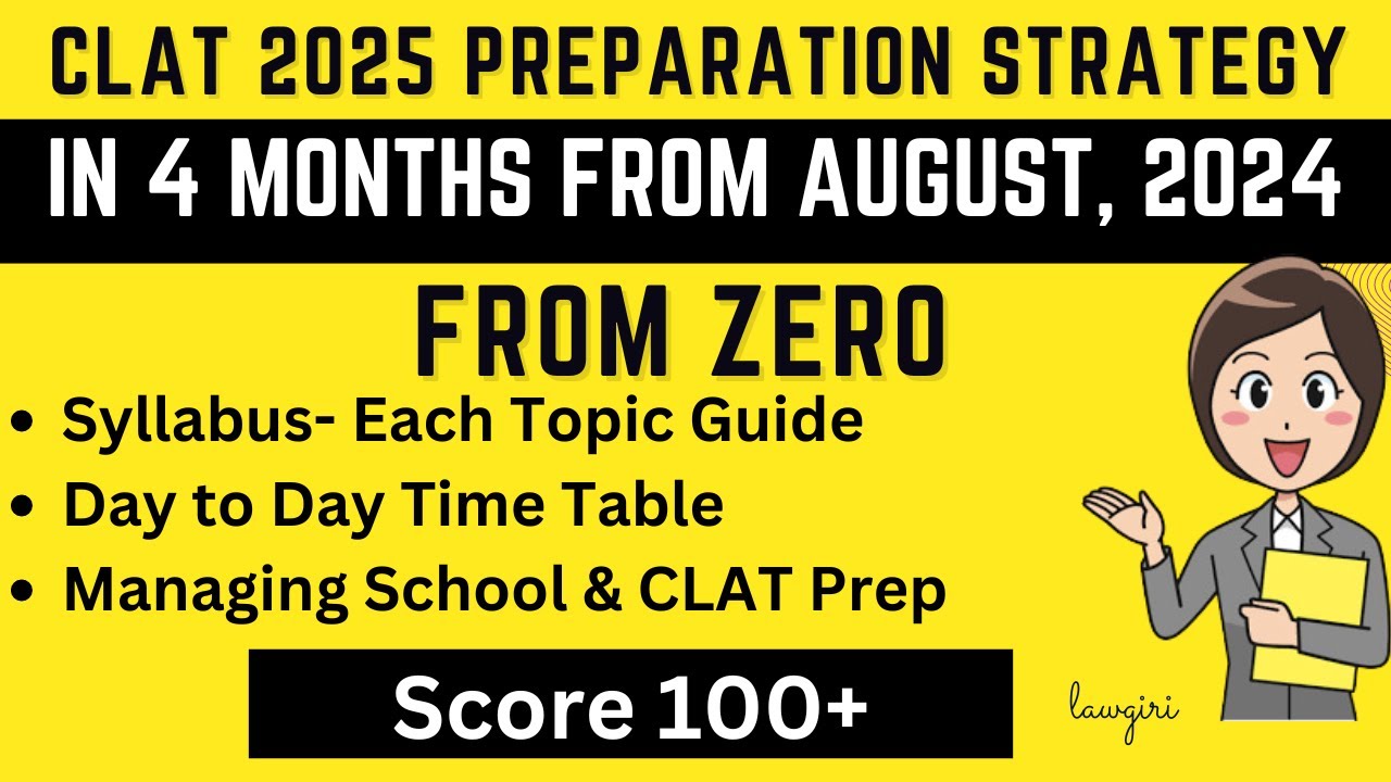 How to prepare for CLAT 2025 in 4 months from Zero from May, 2024|CLAT ...