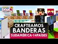 LAS 14 BANDERAS DE SUDAMERICA CRAFTEADAS en BANNER MINECRAFT Paises del mundo