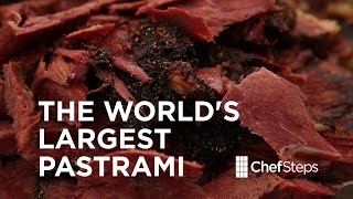 Recipe for how to make a 120 lb pastrami in 10 days!
http://www.chefsteps.com/activities/world-s-largest-sous-vide-pastrami
at chefsteps, we don't tell you h...