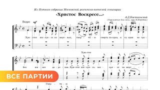 Христос Воскресе - А.д. Кастальский (Пер. И. Нефедова), Все Партии