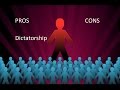 Pros and Cons of Dictatorship