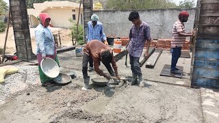 Two Works At A Time Columns Fitting And Pouring Telugu Construction Work