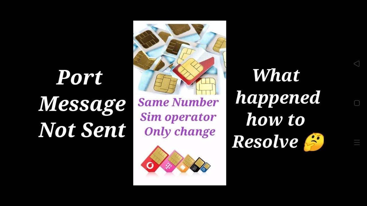 Port Message not sent, Sim operator change, bsnl port msg not sent