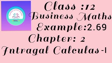 12th Std TN Business Maths Chapter : 2 Example - 2.69