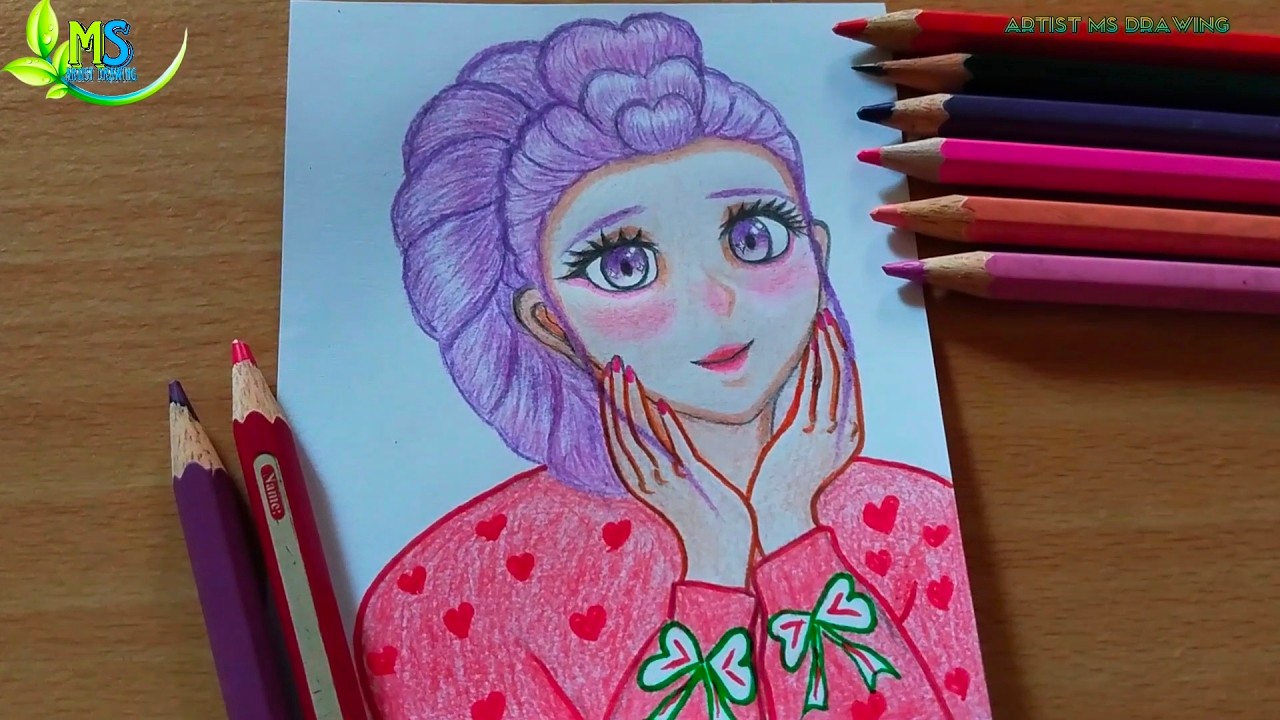 How To Draw Cute Girl Rumi Easy /Kpop Demon Hunter/Tutorial Easy Drawing