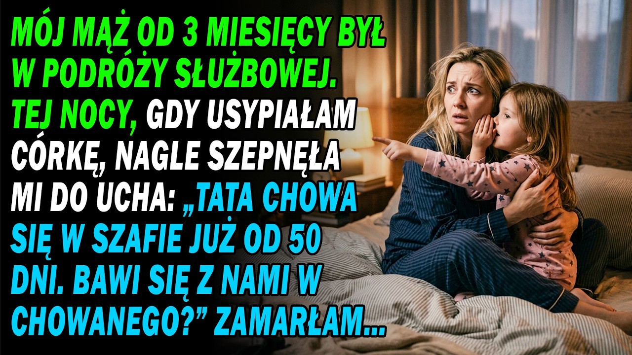 Moja sześcioletnia córka szepnęła mi do ucha: „Tata już od dawna chowa się w szafie”. Zaśmiałam się w duchu, bo Tomek od dwóch miesięcy był w delegacji w Gdańsku, a ja sama kładłam Zuzię do łóżka....