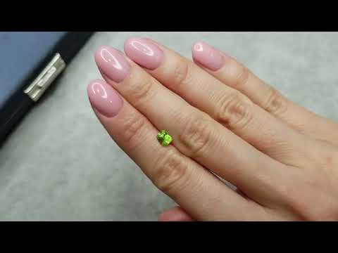 Cushion cut yellow-green tsavorite garnet 0.82 ct Video  № 1