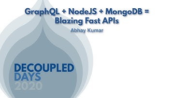 GraphQL + Node.js + MongoDB = blazing fast APIs