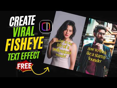 Create Viral Fisheye Text Effect Tutorial In Edits app | Instagram reels trending text effect