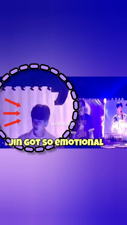 jin reaction to jk's singing on jhope's concert. jin got so emotional #jinkook #kookjin
