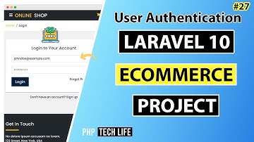 Laravel 10 Ecommerce Project | #27 User Authentication | Frontend | PHP Tech Life Hindi