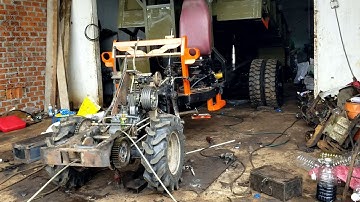 xe công nông cầu đẩy của gara đông xuân làm lốp đôi, cầu 5 tấn vs tời bụng nhìn rất chất lượng..