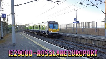 Irish Rail, IE29000 (29108), To: Rosslare Europort passes Salthill & Monkstown with horn
