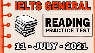 IELTS GENERAL READING PRACTICE TEST | V2 IELTS | 11 - JULY - 2021