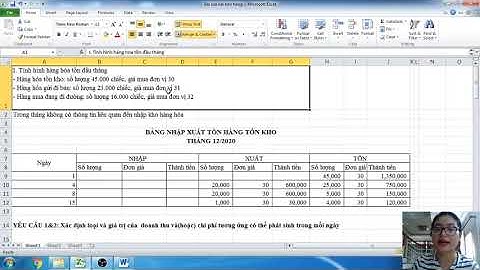 Bài tập thống kê kinh doanh mua bán hàng hóa năm 2024