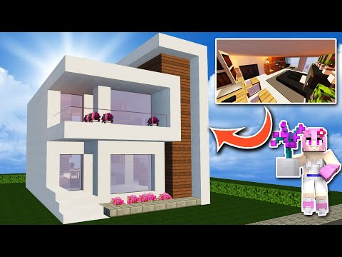 MINECRAFT TUTORIAL: CASA MODERNA ELEGANTE Y FÁCIL #49 @MiroteyBlancana