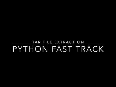 Extracting a tar file in python with only 4 lines of code