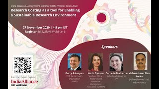 IRMI Webinar: Research costing as a tool for enabling a sustainable research environment