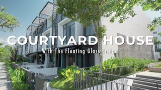 COURTYARD HOUSE with a Floating Glass Bridge | Stunning 4Storey Luxurious Villa Tour | Nu Infinity