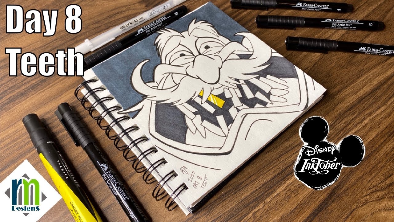 Inktober 2020 Drawing Day 8 Teeth  | RM Designs15