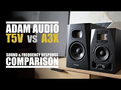 Adam Audio A3X  vs  Adam Audio T5V  ||  Sound & Frequency Response Comparison