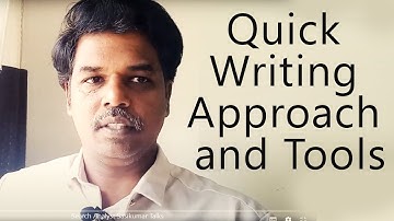 Quick Writing Approach and Tools. Search Analyst Sasikumar Talks. (in Tamil) #SasikumarTalks