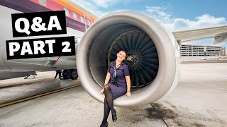 Flight Attendant Q&A Part 2 - YOUR QUESTIONS ANSWERED // Flight Attendant Life // Cabin Crew Vlog