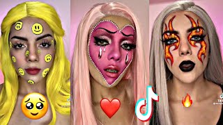 Emogi Makeup Challenge Tik tok Compilation 😊❤️🌈🔥🌺🍇 #EmogiMakeupChallenge