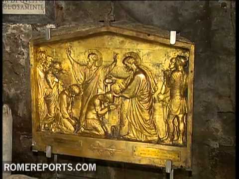 Paintings and water found at the prison where St. ...