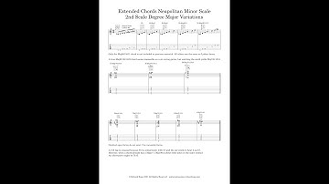 Extended Chords Neapolitan Minor Scale 2nd Scale Degree Major Variati