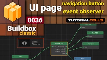 0036. create UI pages, event observer, navigation button in buildbox 2