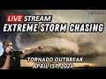 Extreme storm chaser live  april tornado outbreak april 1st 2024