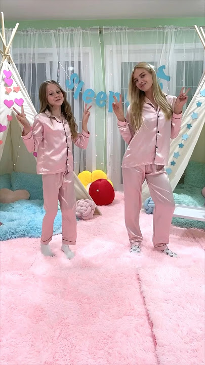 Nastya and sleepover dance with Maggie